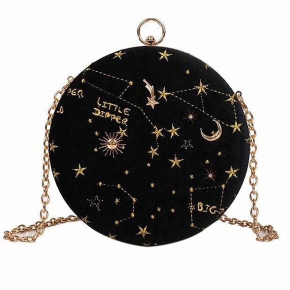 Constellation Sky Velvet Crossbody Purse - Picture 2 of 8